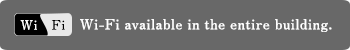 Wi-Fi available in the entire building.